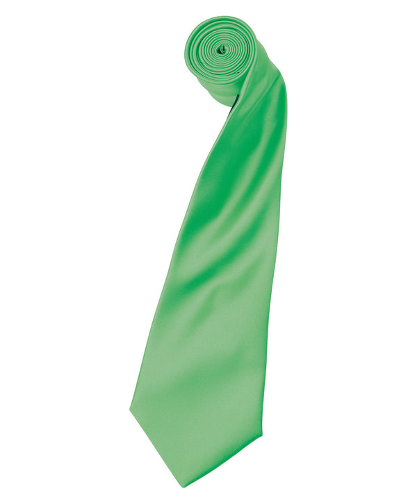 Premier 'Colours' Satin Tie - Apple