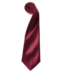 Premier 'Colours' Satin Tie - Burgundy