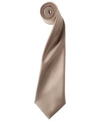 Premier 'Colours' Satin Tie - Khaki