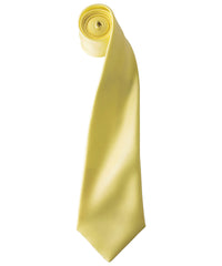 Premier 'Colours' Satin Tie - Lemon