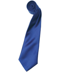 Premier 'Colours' Satin Tie - Marine Blue