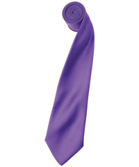 Premier 'Colours' Satin Tie - Rich Violet