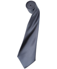 Premier 'Colours' Satin Tie - Steel