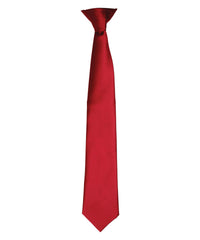Premier 'Colours' Satin Clip Tie - Burgundy
