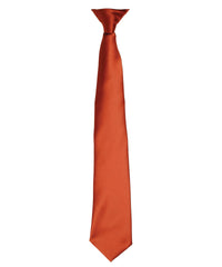 Premier 'Colours' Satin Clip Tie - Chestnut
