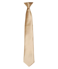 Premier 'Colours' Satin Clip Tie - Khaki