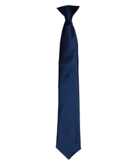 Premier 'Colours' Satin Clip Tie - Navy