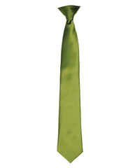Premier 'Colours' Satin Clip Tie - Oasis Green