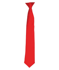 Premier 'Colours' Satin Clip Tie - Red