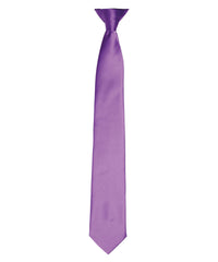 Premier 'Colours' Satin Clip Tie - Rich Violet