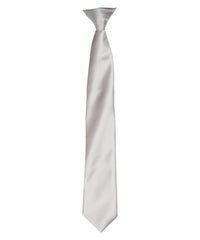 Premier 'Colours' Satin Clip Tie - Silver