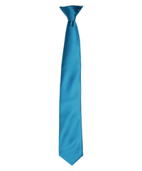 Premier 'Colours' Satin Clip Tie - Teal