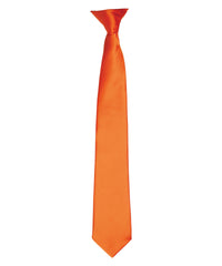 Premier 'Colours' Satin Clip Tie - Terracotta