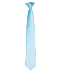 Premier 'Colours' Satin Clip Tie - Turquoise