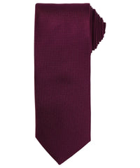 Premier Micro Waffle Tie - Aubergine