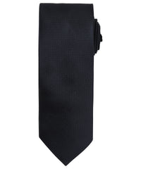 Premier Micro Waffle Tie - Black