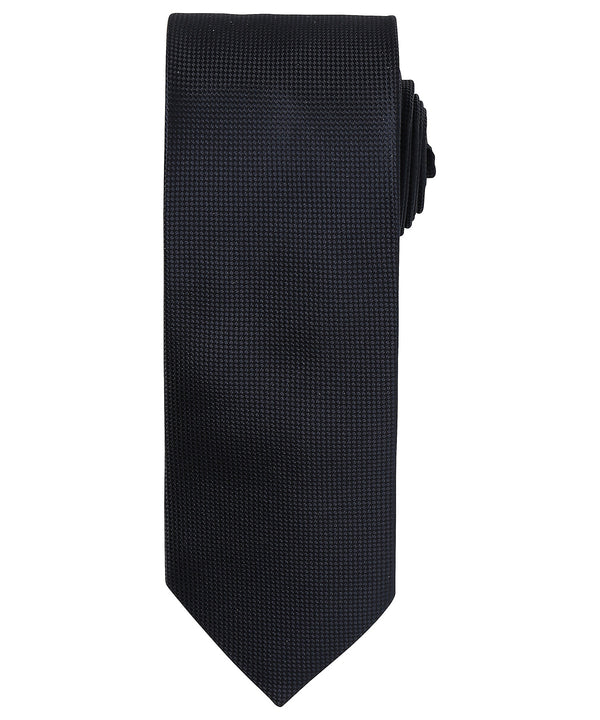 Premier Micro Waffle Tie - Black