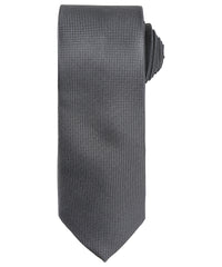 Premier Micro Waffle Tie - Dark Grey