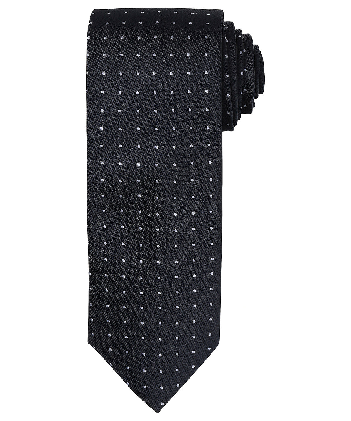 Premier Micro Dot Tie - Black/Dark Grey