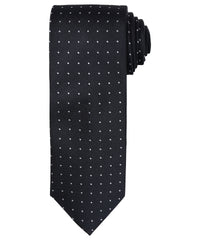 Premier Micro Dot Tie - Black/Dark Grey