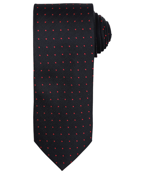 Premier Micro Dot Tie - Black/Red