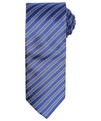 Premier Double Stripe Tie - Navy/Blue