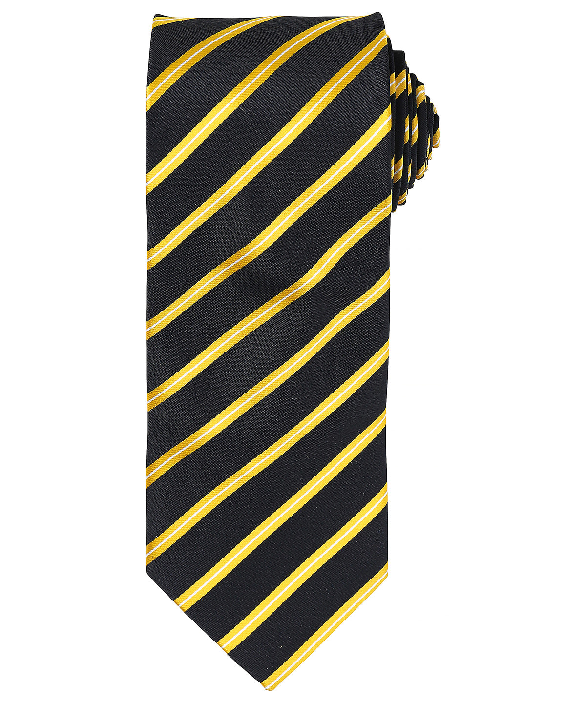 Premier Sports Stripe Tie - Black/Gold