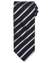Premier Sports Stripe Tie - Black/Silver