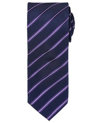 Premier Sports Stripe Tie - Navy/Purple