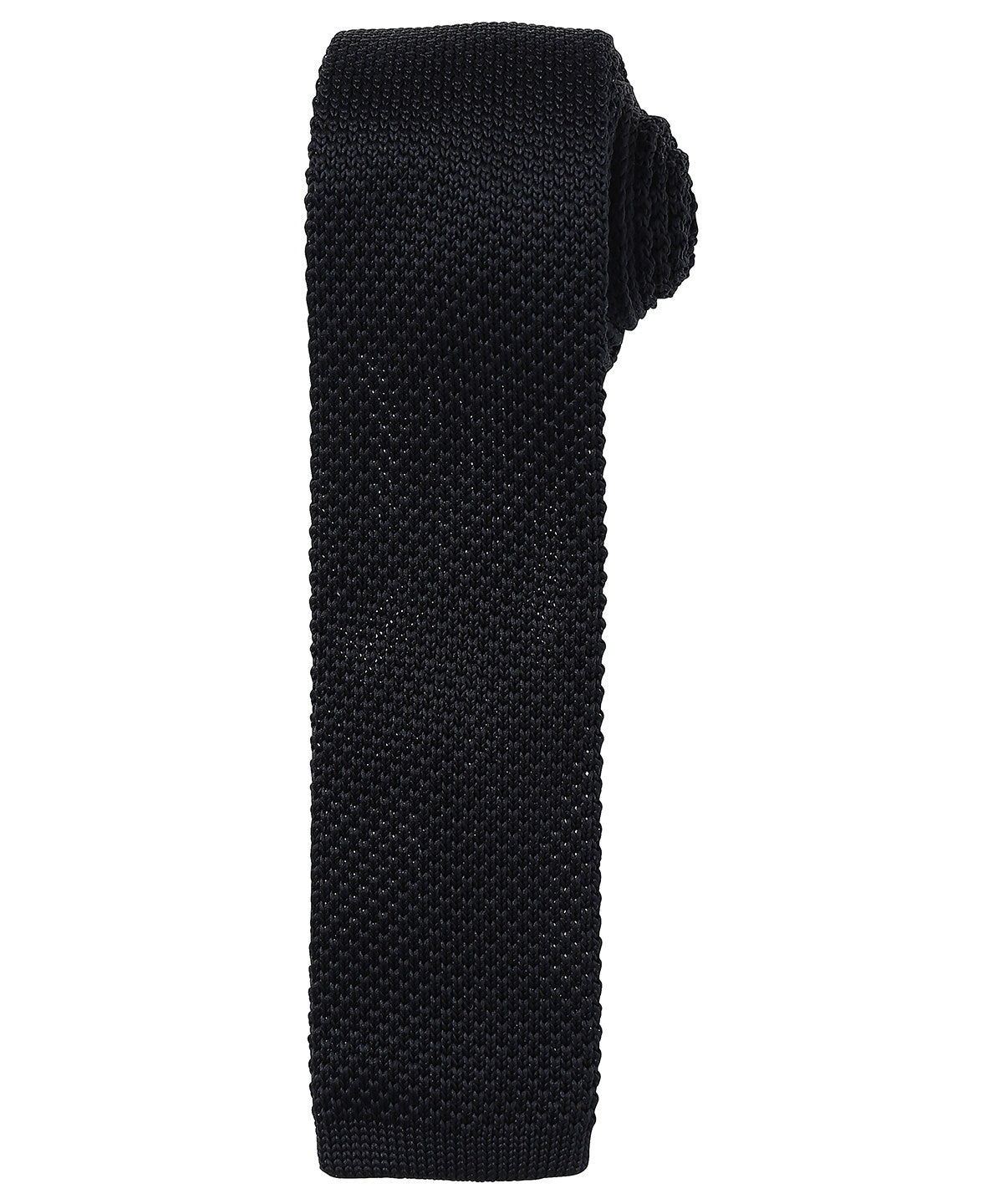 Premier Slim Knitted Tie - Black