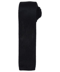 Premier Slim Knitted Tie - Black