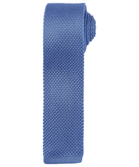 Premier Slim Knitted Tie - Mid Blue