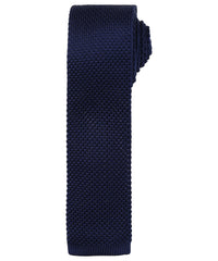 Premier Slim Knitted Tie - Navy