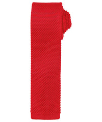 Premier Slim Knitted Tie - Red