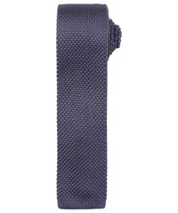 Premier Slim Knitted Tie - Steel