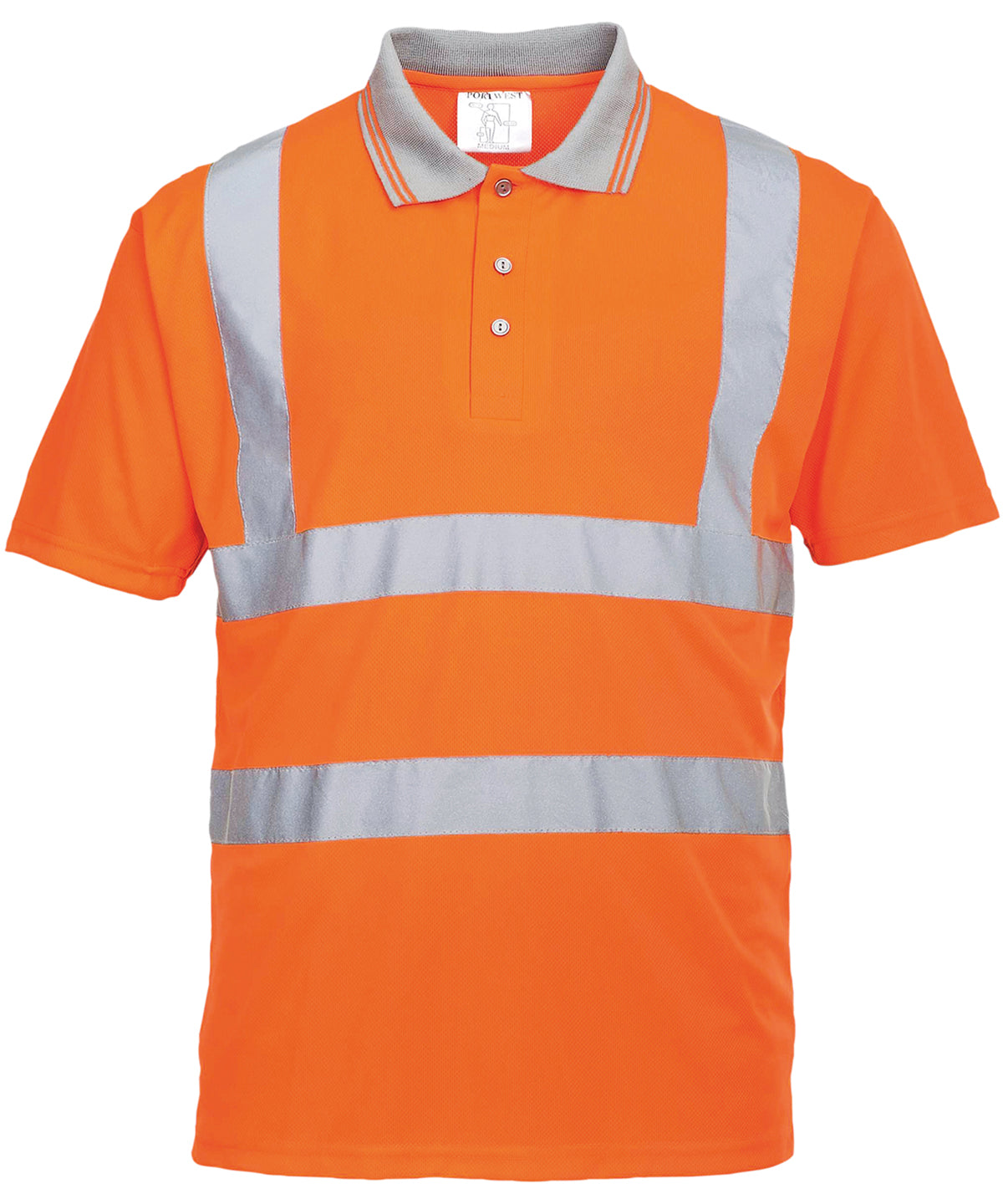 Portwest Hi-vis Short Sleeved Polo - Orange