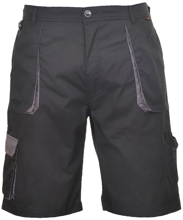 Portwest Texo Contrast Shorts - Black/Grey