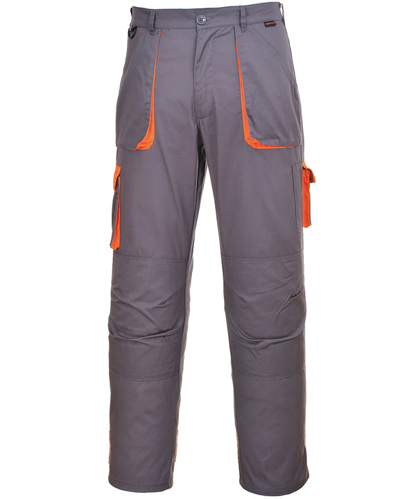 Portwest Texo Contrast Trousers - Grey/Orange