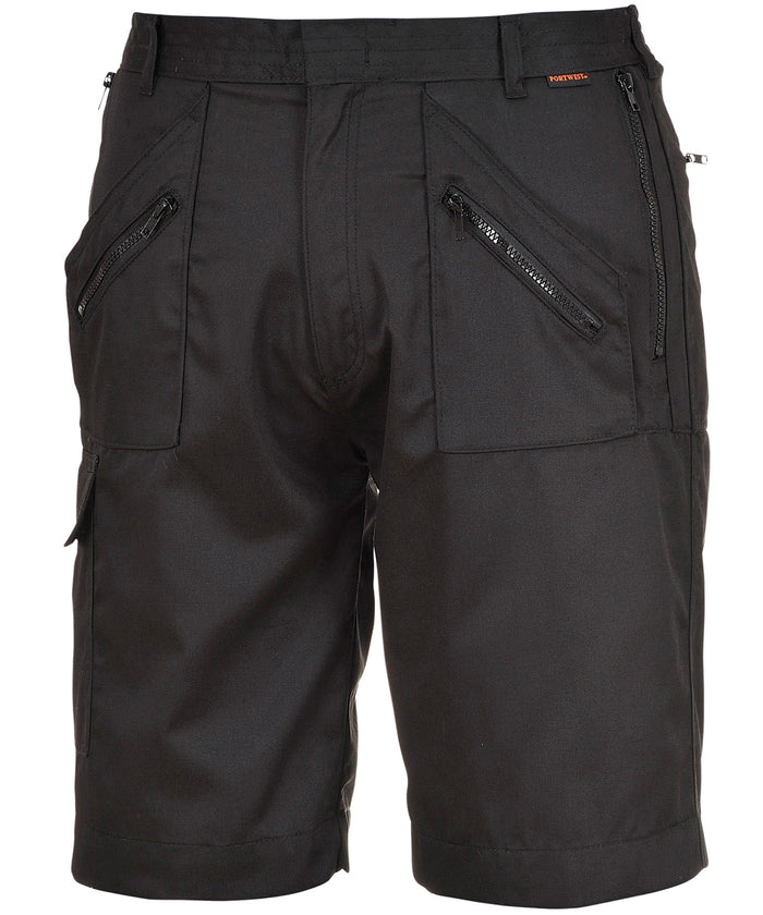 Portwest Action Shorts (S889) Regular Fit - Black