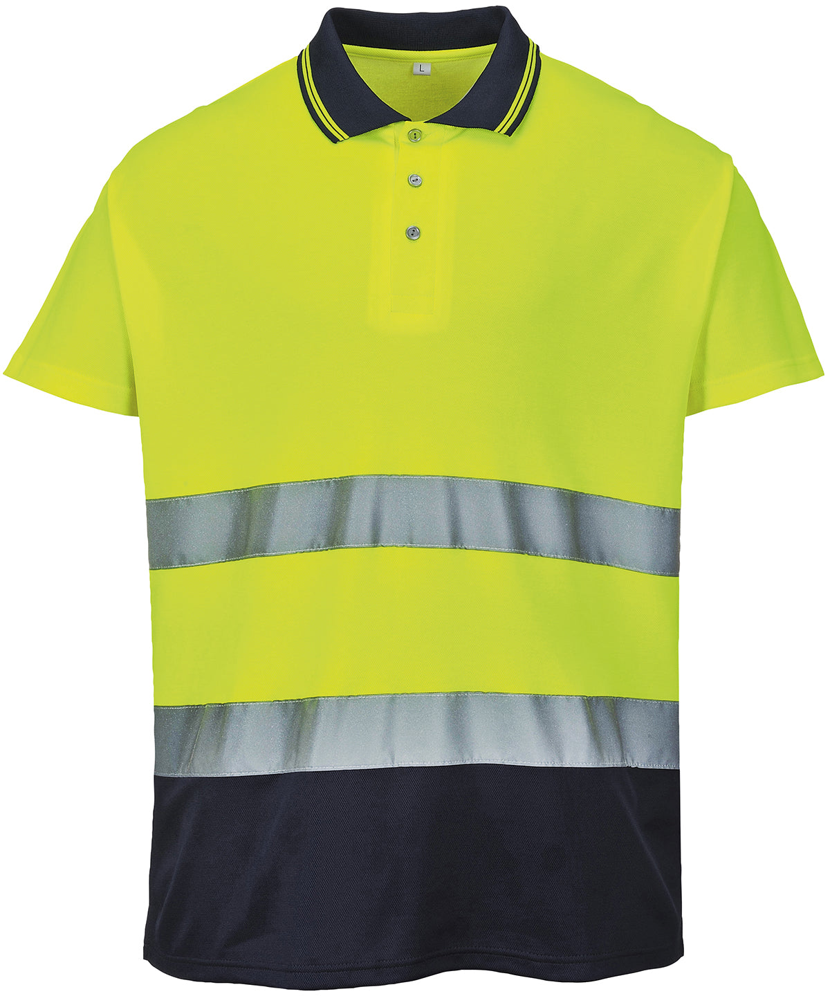 Portwest Two-tone Cotton Comfort Polo - Yellow/Navy