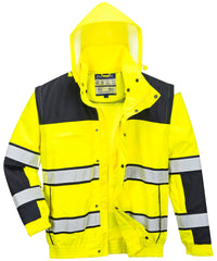 Portwest Hi-vis Classic Bomber Jacket - Yellow/Black