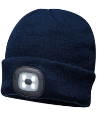 Portwest Beanie LED Headlight Usb Rechargeable - Navy