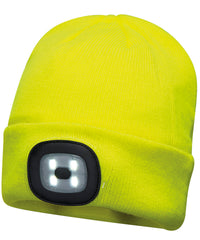 Portwest Beanie LED Headlight Usb Rechargeable - Yellow