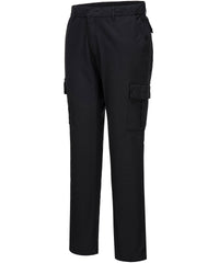 Portwest Stretch Slim Combat Trousers (S231) Slim Fit - Black