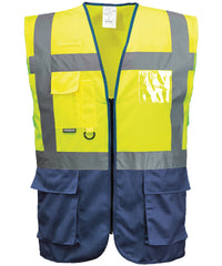 Portwest Hi-vis Executive Vest - Yellow/Navy