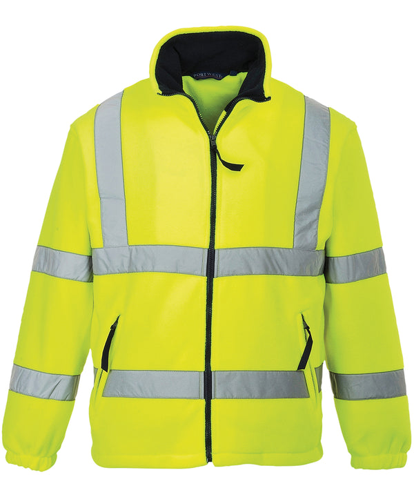 Portwest Hi-vis Mesh-lined Fleece - Yellow