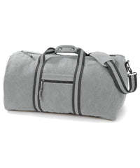 Quadra Vintage Canvas Holdall - Vintage Light Grey