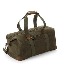 Quadra Heritage Waxed Canvas Holdall - Olive Green