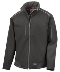 Result Ripstop Softshell Workwear Jacket - Black/Black