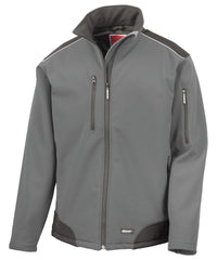 Result Ripstop Softshell Workwear Jacket - Grey/Black